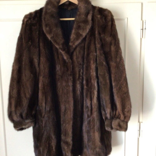 Vintage natural mink fur coat