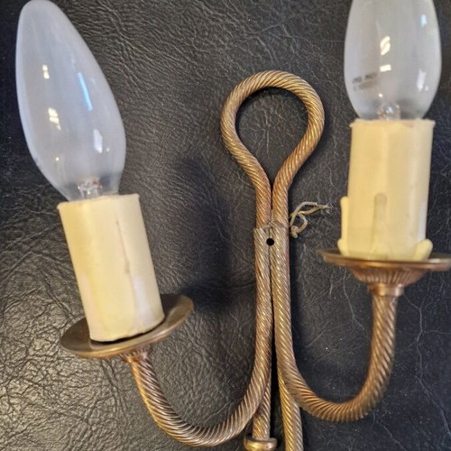 Bronze wall light antique vintage used