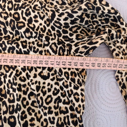 Janina women's long leopard shirt Small like new