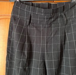 Stradivarius checked high-waisted black pants size 32