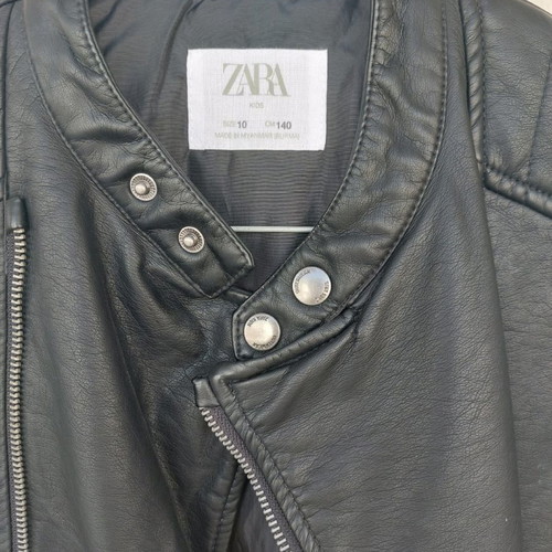 Jacket black Zara faux leather new, 140cm 9-10 years boys