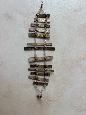 Silver bracelet with stones unique, new