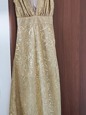 Φόρεμα Mya Collection χρυσό medium καινούργιο