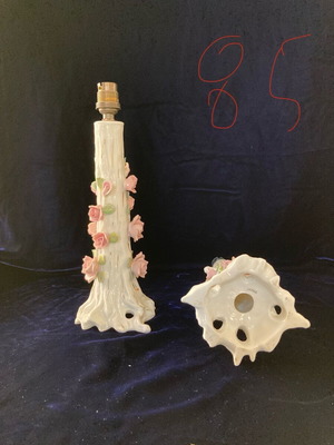 Antique porcelain lamps used, set of two