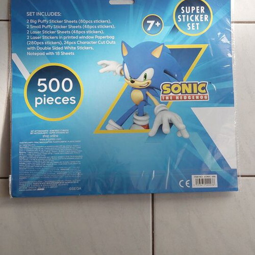 Sonic the hedgehog stickers new, pack of 500 pieces