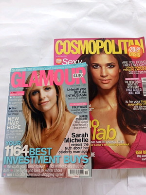 English magazines like new Cosmopolitan and Glamour