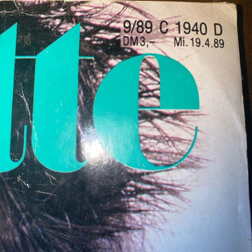 Brigitte magazine used, collectible, year 1989