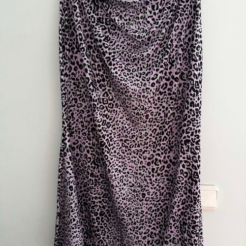 Leopard print set with opening, black and purple