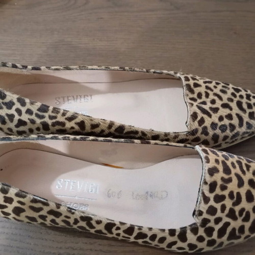 Stevigi leather animal print ballerinas new, brown, size 37