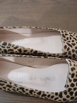 Stevigi leather animal print ballerinas new, brown, size 37