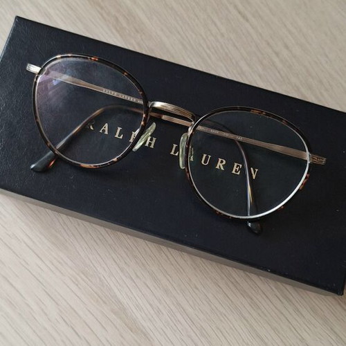 Ralph Lauren glasses like new, vintage rare design, brown and gold