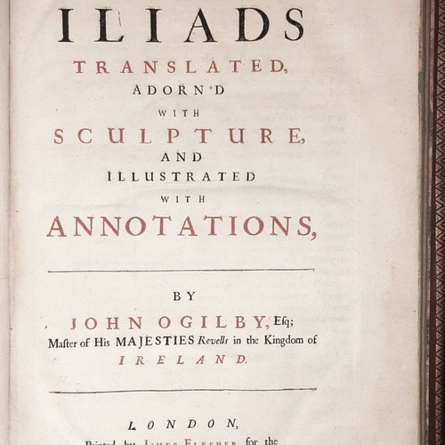 Homer His Iliads two-volume illustrated edition by John Ogilby like new