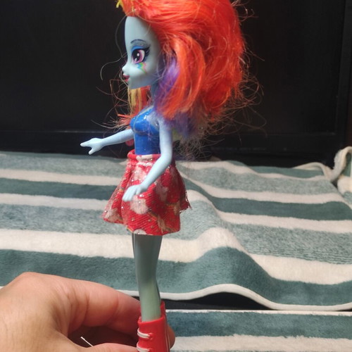 My Little Pony Equestria Girls Rainbow Dash doll used, hair cut