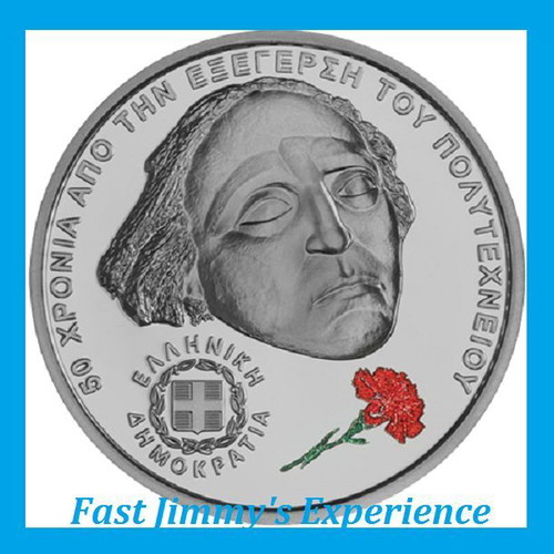Official Silver Colored Proof 6 Euro Polytechnic Coin 2023 new