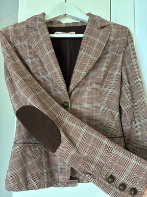 Checked jacket small used, brown