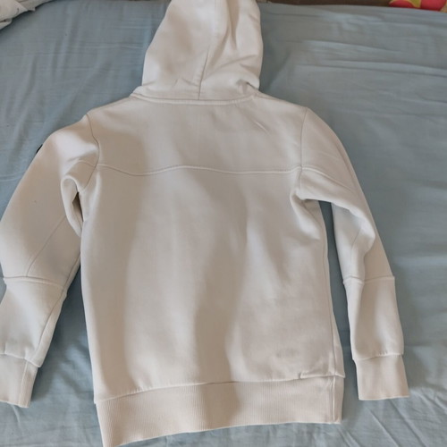 Boys' white hoodie sweatshirt size 128 cm used