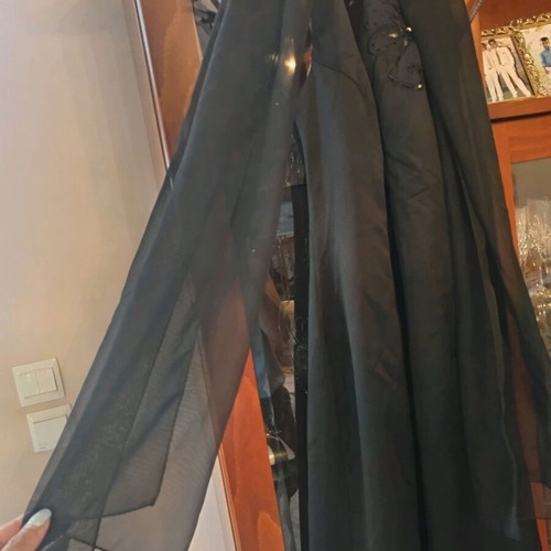 Maxi evening dress like new with gift scarf Masquerade black