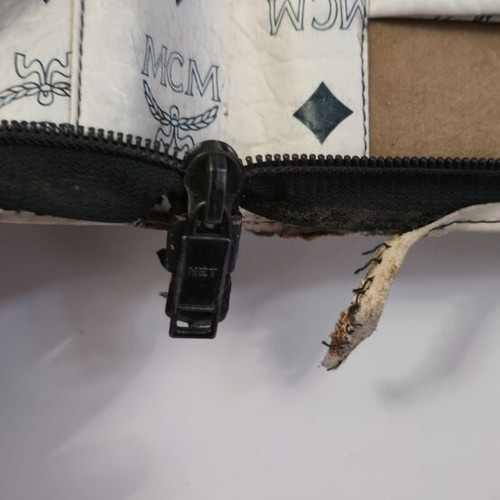 MCM Munchen Rare Vintage White Visetos Monogram Portfolio