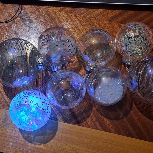 Transparent Christmas balls like new for decoration