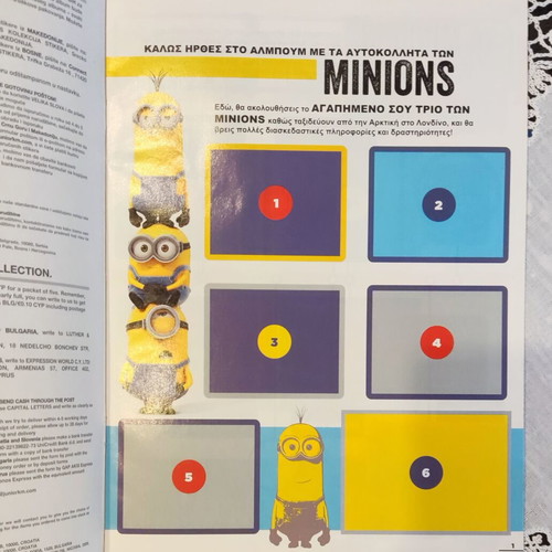 Minions Topps Sticker Album new
