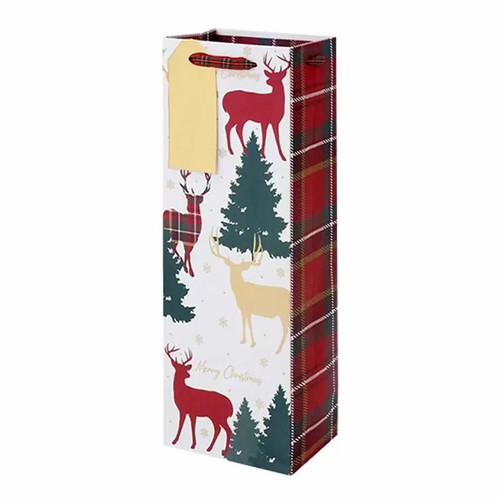 Gift bag for bottle with Christmas design new