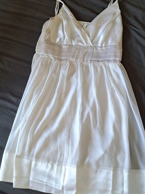 Bonprix dress new, size L, white, wrap with adjustable straps