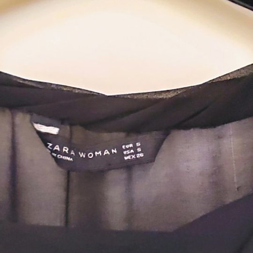 Zara blouses used, 2 black semi-transparent evening tops