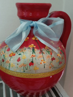 Clay kanati botis handmade and hand-painted