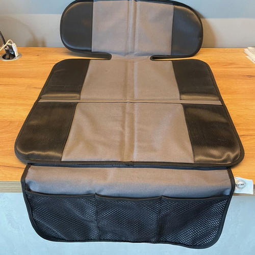 Car seat protector used with 3 pockets
