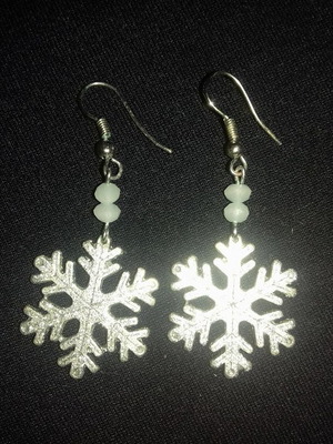 Earrings new silver for winter and holidays