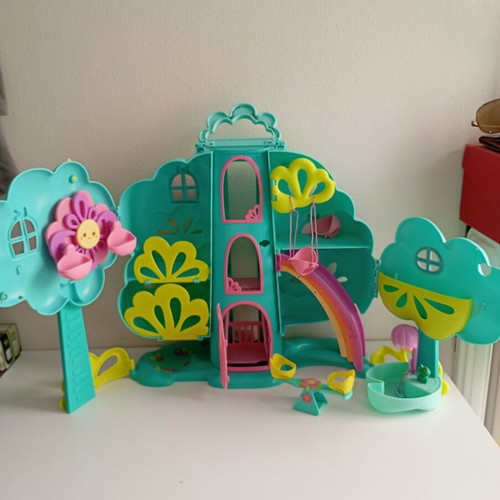Zapf Creation Baby Born treehouse toy with elevator, slide, pool, swings