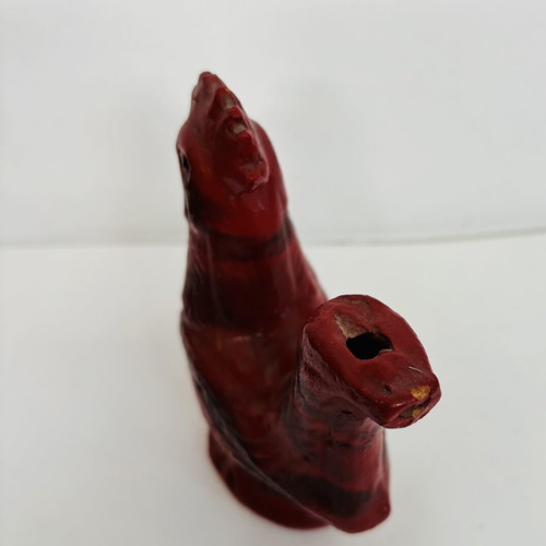Red Clay Rooster Whistle vintage 1950’s, used