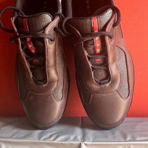 Prada America's Cup Sneakers like new, gray and brown, size 42-42.5