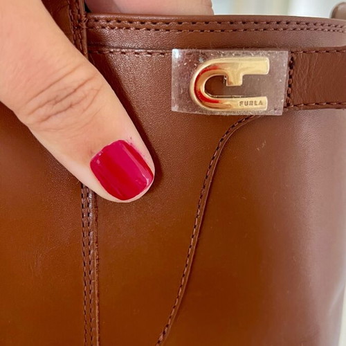 Furla leather women's boots size 41 new, cognac