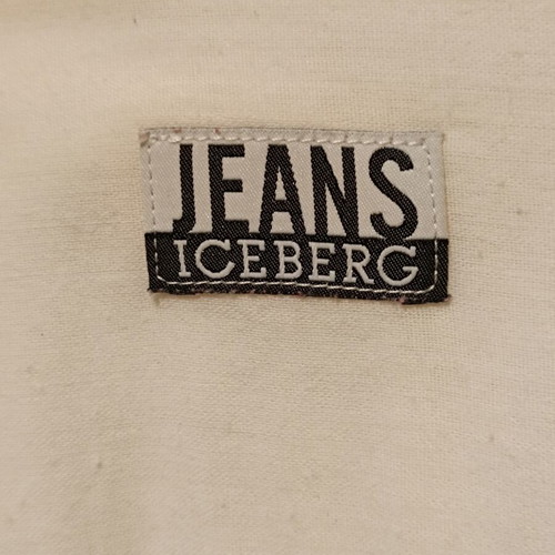 Iceberg Jeans short-sleeve shirt size L white with yellow details like new