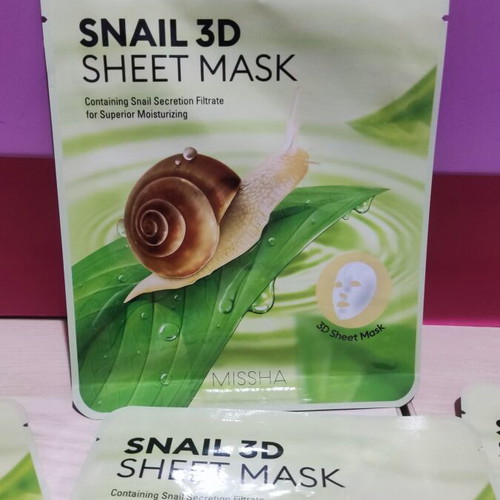 Missha Snail 3D Sheet Mask pack of 5 new