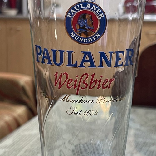 Paulaner Vintage Beer Glass 1/2 Liter Like New