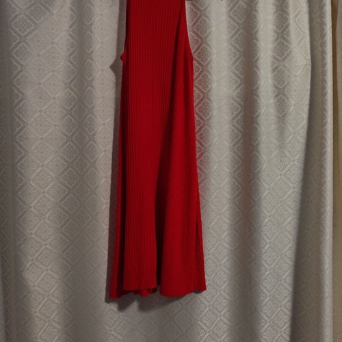 Short red halter dress alpha line Bershka like new