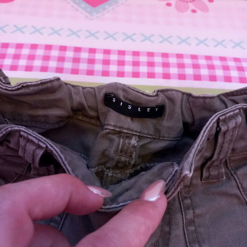 Sisley pants used, khaki, for ages 4-5