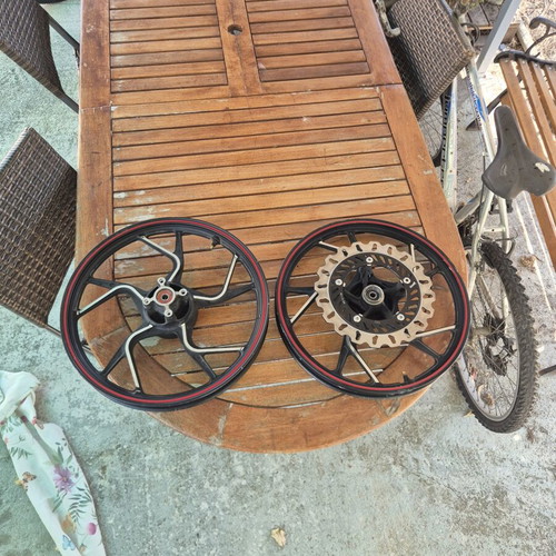 Daytona Velos motorcycle wheels used, with or without front disc