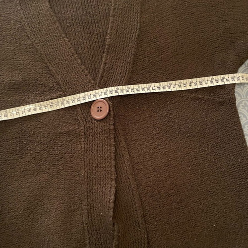 Woolnet short-sleeve cardigan like new, dark brown