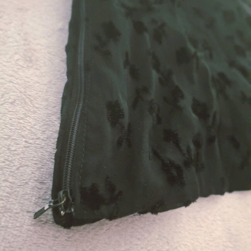 Black blouse with zipper like new, size S-M