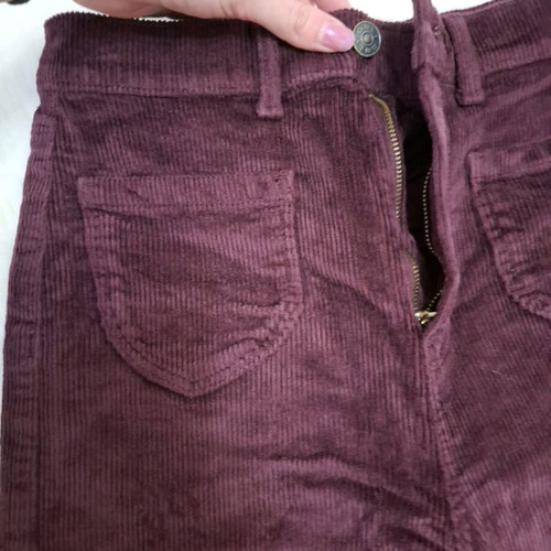 Only corduroy pants like new, burgundy, high waist, size S