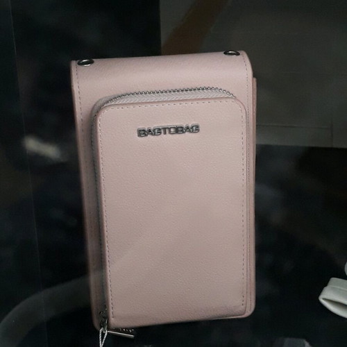 Bag to Bag γυναικείο ροζ τσαντάκι με φερμουάρ και αλυσίδα, καινούργιο