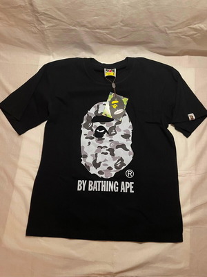 BAPE Ape Head Camo T-Shirt new, size M, black and grey
