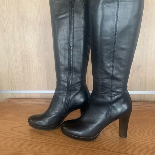 Geox leather boots like new, black, size 38