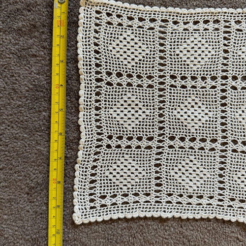 Set of 3 handmade embroidery and lace used