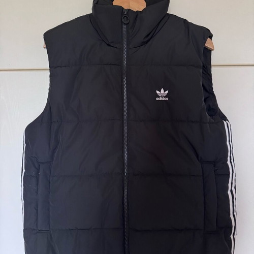 Adidas black puffer vest Small like new