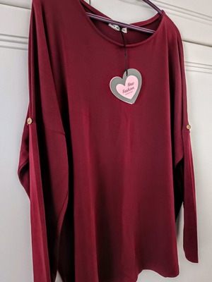 Women's winter blouse new, one size, burgundy