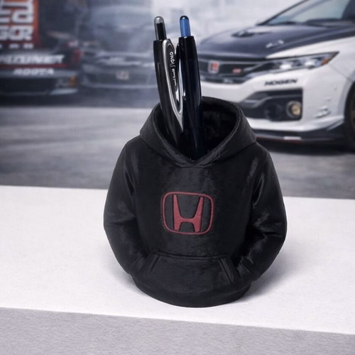 3D Printed Hoodie Pen Holder with Custom Car and Moto Logos
